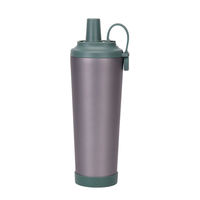 Botol Air Ramah Lingkungan 830ml, Tumbler Titanium Murni Estetis Kapasitas Besar, Dinding Ganda Vakum Terisolasi