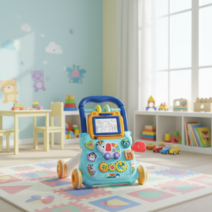 KSF Nouveau Trotteur Musical Éducatif pour Bébé avec Tableau <span class=keywords><strong>de</strong></span> Dessin et Jeux, Trotteur d'Apprentissage Assis-Debout, Jouet pour Bébé et Tout-Petit - Product Image 5
