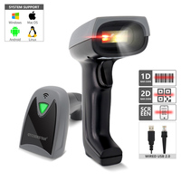 Escáner de Código de Barras de Goma Automático Xincode 1D 2D, Lector de Códigos QR con Cable USB, Compatible con Android, IOS, LINUX, MAC, para Almacén, Modelo X-760E
