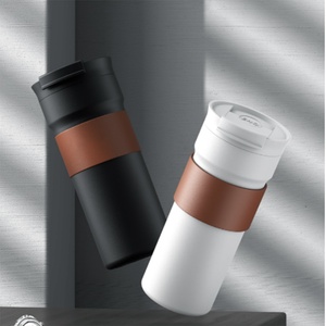 Gifts Tritan <b>Double</b> <b>Wall</b> 400ml Office Travel Mug Reusable Non Slip Case Car Vacuum 24hrs Thermal Insulation Eco-Friendly Coffee - Product Image 1