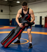 Dummy d'entraînement en cuir PU PVC 165cm 30kg pour grappling, judo, karaté, jiu-jitsu, MMA, boxe, lutte, noir, haute résilience, personnalisable