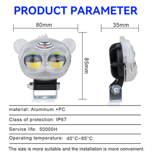 Phare de moto à LED RVB avec design tête de lion, 2 lentilles, modèle MO69, pour éclairage avant et antibrouillard - Product Image 6
