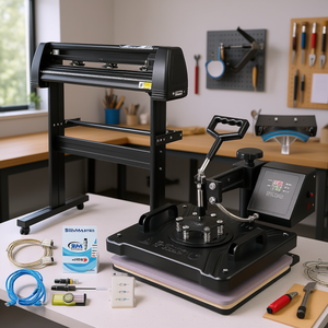 Presse à chaleur par sublimation 8 en 1, 29x38 cm, semi-automatique, à plat, pour découpe de vinyle sur t-shirts - Product Image 2