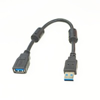 Câble d'extension USB 3.0 mâle à femelle avec double noyau en ferrite, cordon de transmission haute vitesse 5 Gbps, 0,5 m