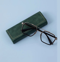 Étui à lunettes de luxe en PU fait main, boîte de rangement optique tendance, idéal pour cadeau (vente en gros)