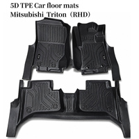 Tapis de sol de voiture 5D en TPE pour Mitsubishi Triton, imperméables, résistants à l'usure, écologiques, inodores, vente en gros par le fabricant, OEM pris en charge