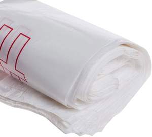 Sacs en plastique avec poignées, sacs de remerciement, sacs d'épicerie réutilisables et jetables, à soufflets latéraux, impression offset, pour supermarchés - Product Image 2