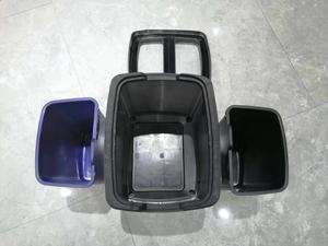 Poubelle métallique double à dessus ouvert pour le recyclage, la cuisine et l'hôpital Seau de stockage pour la gestion des déchets - Product Image 5