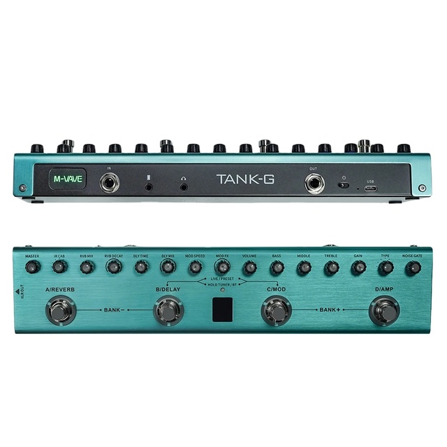 M-vave Tank-G Guitar Multi-Effects Pedal Support Phone Recording Audio Interface with Wireless Modulation Delay Reverb Effect
