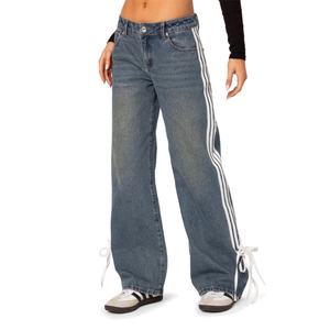 Nouveaux Jeans Baggy Oversize Lavés pour Filles, Mode Streetwear, Jeans pour Femmes avec Bordure - Product Image 3