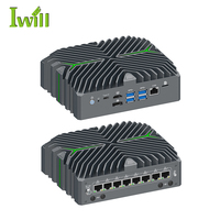 Iwill 14th Gen Co Re Ultra Processor AI Fanless Mini PC 2DDR5 8In Tel 2,5G Lan SIM 4USB Soporte Triple Display Network Server