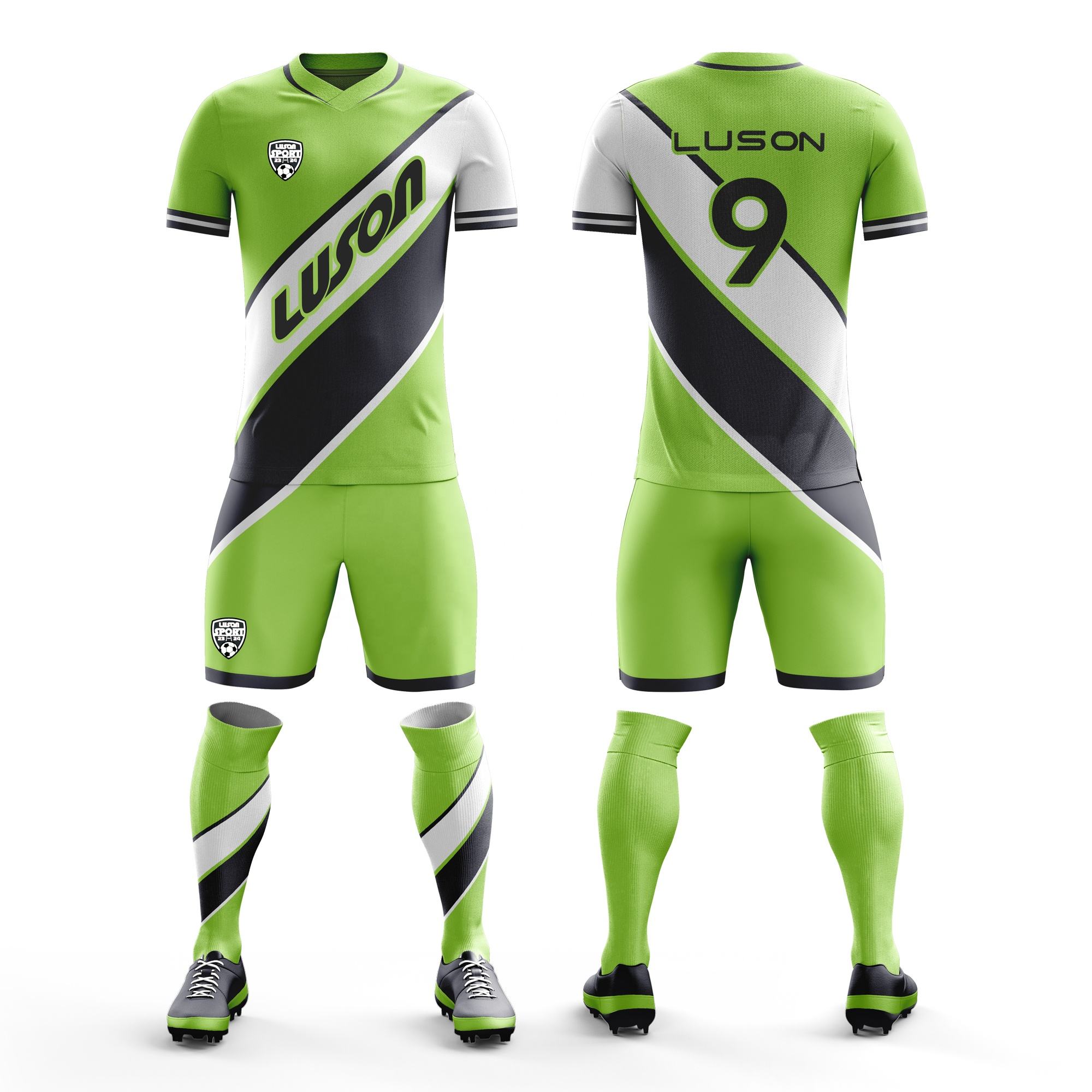Cómodo camiseta de fútbol verde neón para un rendimiento perfecto