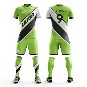 Neon Grün Fußball Trikot Set Kinder - Komplett-Set Mit Shirt, Shorts & Socken