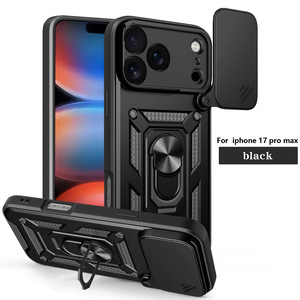 <span class=keywords><strong>Coque</strong></span> de protection d'objectif en TPU et PC avec anneau métallique et cache coulissant pour <span class=keywords><strong>iPhone</strong></span> 17 Air 16 15 14 13 12 11 Pro Max <span class=keywords><strong>SE</strong></span> X XR Max 8 7 6 Plus - Product Image 1