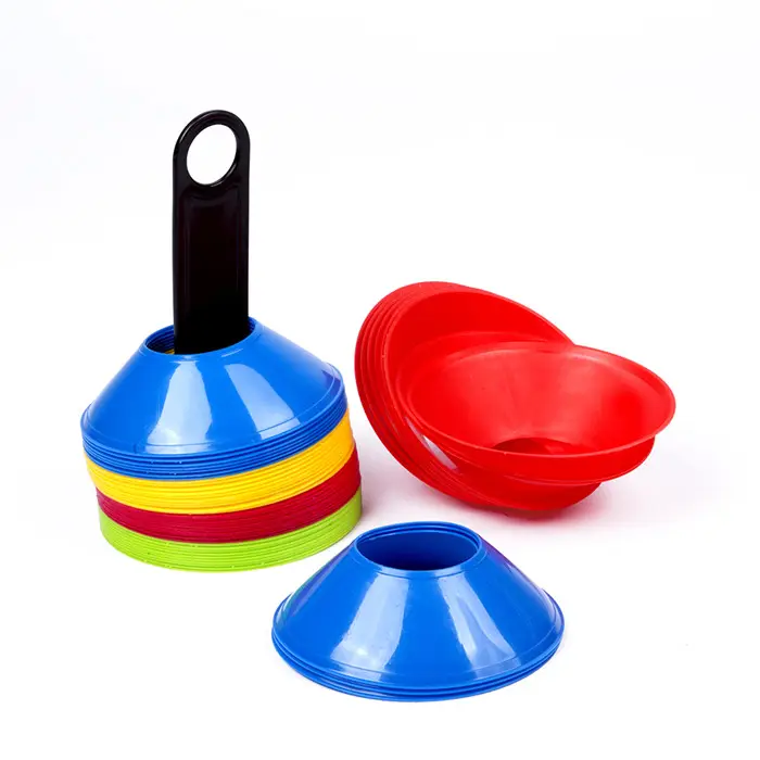 Wholesale 50 Pack Soccer Cones Disc Cone Sets mit Holder und Bag für Training, Football,Kids,Sports Disc Cones