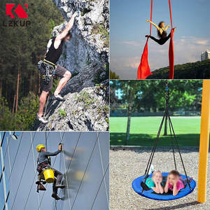 7075 Aviation aluminium 35KN 360 degrés sécurité dispositif de rotation mousqueton Clip escalade corde Web <span class=keywords><strong>arbre</strong></span> balançoire pivotant Spinner - Product Image 6