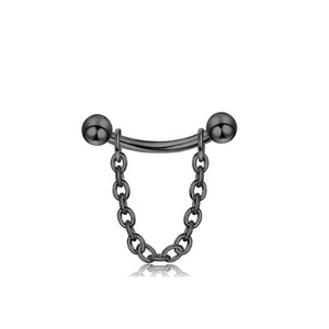 Gaby nouvel arrivage, pont de nez en acier inoxydable avec chaîne, anneau de sourcil, <span class=keywords><strong>piercing</strong></span> de corps, bijoux en gros - Product Image 6