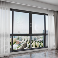 Fenêtre coulissante horizontale en alliage d'aluminium acoustique au design moderne avec stores, double vitrage isolant, réduction du bruit pour appartement