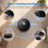 Robot Vacuum Cleaner Pintar LDS Lidar dengan Remote Control, Filter HEPA, Senyap & Ultra Tipis untuk Rumah & Garasi, Membersihkan Lantai Keras