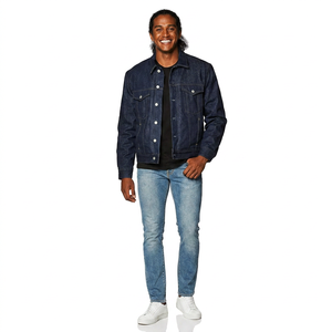 Veste en jean pour hommes, tenue décontractée OEM, vente en gros de veste en jean en coton de haute qualité pour hommes, veste en jean pour hommes personnalisée à vendre - Product Image 1
