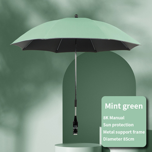 Parasol universel réglable et léger à clipser pour poussette, en nylon 210T, 8 baleines, protection soleil et pluie - Product Image 4