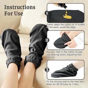 Castor Oil Pack <b>Wrap</b> for Feet Castor Oil Pack <b>Wrap</b> for Women Castor Oil Socks for Feet Arthritis and Feet Tingling Cracking - Product Image 6