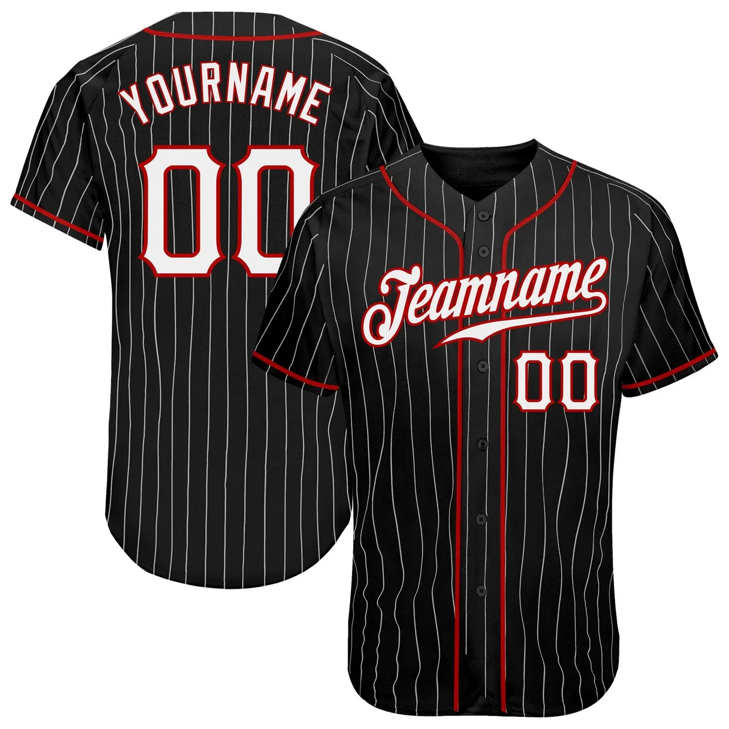 High Quality Pinstripe wholesale Baseball Jerseys 100%polyester Team Baseball shirt
