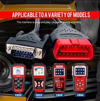 Cable de Diagnóstico EOBD OBD2 de 150 cm y 16 Pines de la Marca KONNWEI para Todos los Escáneres de Diagnóstico OBDII Universales KW808 KW818 KW850
