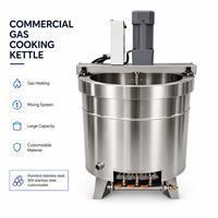 Marmite de cuisson à double enveloppe avec agitateur, machine industrielle en acier inoxydable pour sauces et soupes