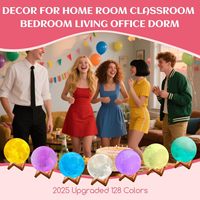 Lampe lunaire GOLDMORE2 - Design moderne, lumière LED pour la maison, télécommande colorée, rechargeable, à intensité variable, pour les petits-enfants, les enfants, les femmes, les hommes