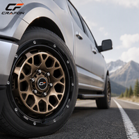 Jantes en alliage d'aluminium forgé monobloc sur mesure 20 22 24 pouces 6x135 87.1 compatibles F-150 Limited, capacité de charge 1200 kg, design maille, neuves