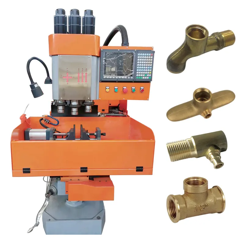 Automatic vertical drill 3 arms hot tapping tool drilling tapping machine for valve brass faucet zinc alloy water pump