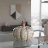 Décorations d'Halloween pour la maison, citrouille en céramique blanche, artisanat de haute qualité, décorations d'anniversaire pour la maison et l'hôtel