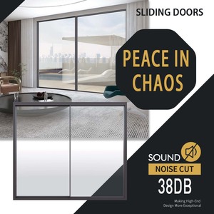 <span class=keywords><strong>Puerta</strong></span> Corredera <span class=keywords><strong>de</strong></span> <span class=keywords><strong>Vidrio</strong></span> Doble con Marco <span class=keywords><strong>de</strong></span> Aleación <span class=keywords><strong>de</strong></span> Aluminio Moderno Wazzor 2026 <span class=keywords><strong>para</strong></span> Uso Interior y Exterior, Impermeable, <span class=keywords><strong>para</strong></span> Patio, Jardín y Garaje - Product Image 5
