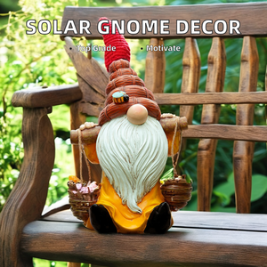 Mignon Résine Gnome <span class=keywords><strong>Solaire</strong></span> Lumières Décor <span class=keywords><strong>De</strong></span> Noël Amour-Style Résine Statue Sculpture Artisanat Maison Cadeaux ou Figurines - Product Image 4