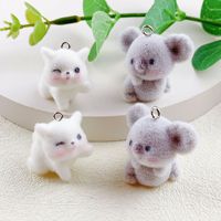 Pendentif en résine floquée 3D, motif koala mignon et chat porte-bonheur, idéal pour la décoration et les loisirs créatifs – Nouveau produit à prix réduit, haute qualité, en stock