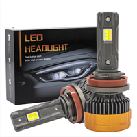 Ampoule de phare LED H1 H4 pour voiture, 3 couleurs, universelle, H7 160W, ampoules de phare LED super lumineuses, lot de 2, 12000lm avec ventilateur intégré