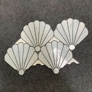 Mosaico de vidrieras de madreperla moderno, decoración de <span class=keywords><strong>pared</strong></span> Interior colorida, solución de diseño gráfico de 4mm de espesor - Product Image 6