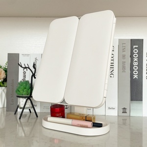 Intelligent LED <b>Makeup</b> <b>Mirror</b> with Light, Bedroom, Three Fold Light Filling Shell, Frosted Table Top Beauty <b>Mirror</b> - Product Image 3