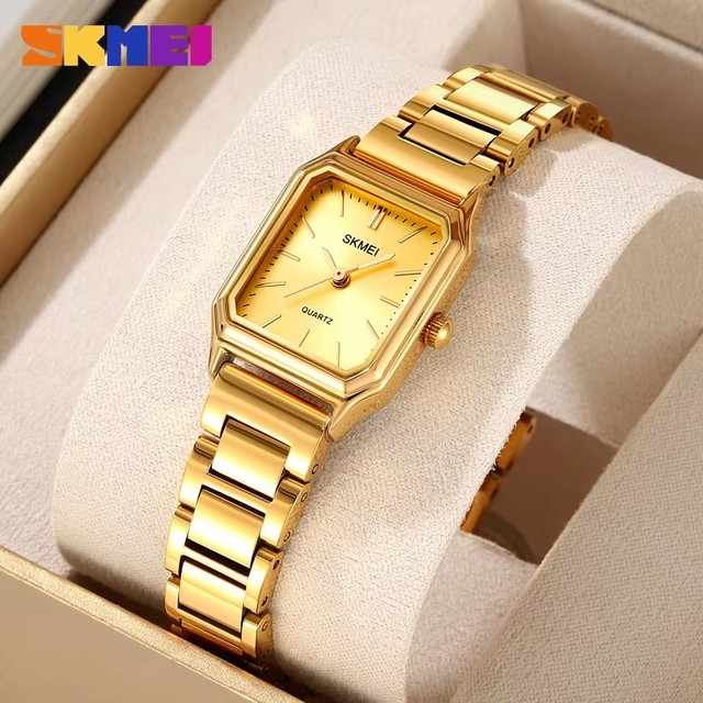 Skmei 2237 Leisure Style Minimalist Ladies Watch Stainless Steel Strap Wristwatch Fashion Quartz Square Watches for Women