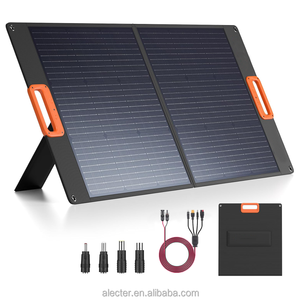 Panneau solaire portable pliable 100W, haute efficacité 23,5%, chargeur solaire de type N, sorties USB-A et Type-C, pour stations d'alimentation, camping - Product Image 1