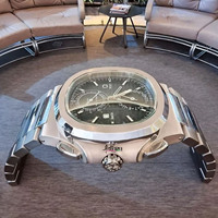 Table Basse Design Moderne en Acier Inoxydable et Verre Trempé, Style Luxe Léger, pour Salon, Maison et Villa