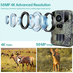 Caméra de surveillance de la faune HunterCam PR701 4K étanche pour l'extérieur, déclenchement rapide, haute définition CMOS avec IP66, pour la chasse, fabriquée en Chine - Product Image 2
