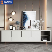 Meuble TV moderne extensible, design de meuble TV en bois, ensemble table basse et meuble TV