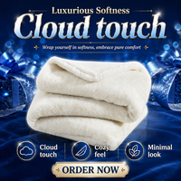 Couverture en flanelle de luxe double couche en fausse fourrure de lapin, ultra douce, avec surpiqûres, pour la maison, le bureau et les voyages, certifiée GRS BSCI Oeko-Tex