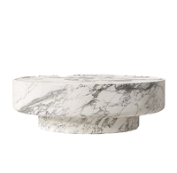 Table basse en marbre naturel sculpté à la main, style antique moderne, personnalisable, pour le salon, marque Geju