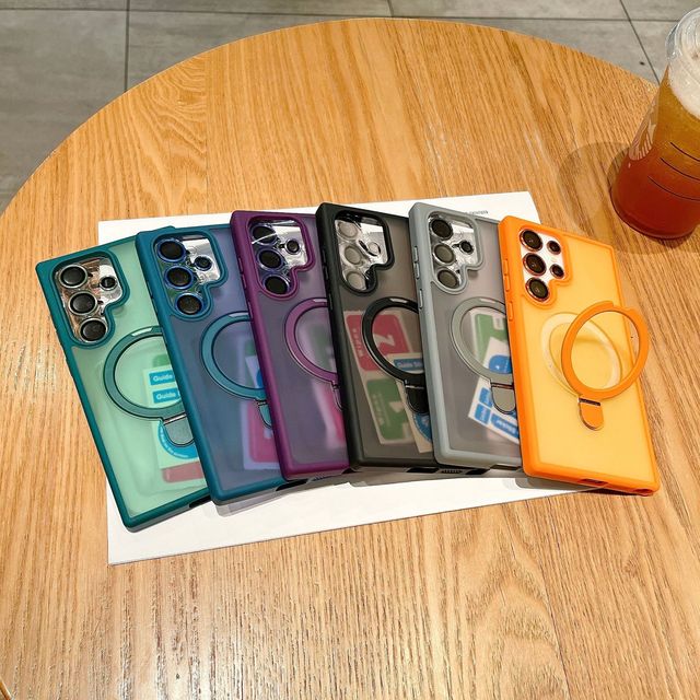 Seamless-Charging Magnetic Wireless Charging Electroplated Camera Protective Cover Phone Case for Samsung S26 S25 Ultra S24 Plus