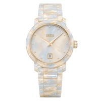 Asta Montre Quartz Femme Acétate Résine Guichet Calendrier Doux Minimaliste Style Bureau Cadeau Marché UE