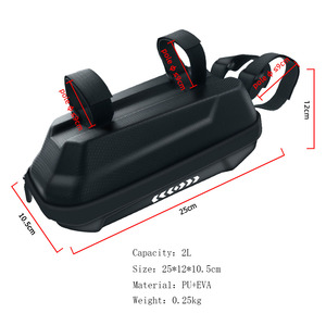 Bolsa impermeable de 2L para bicicleta, bolsas delanteras para bicicleta eléctrica, bolsa de almacenamiento para manillar con carcasa rígida de EVA, bolsa de almacenamiento para patinete eléctrico de 2L - Product Image 2