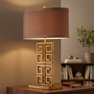 Brown Zig Zag Metal <b>Floor</b> <b>Lamp</b> E26 Bulb <b>Base</b> Drum Shade AC Custom Packaging-Simple Design for Modern Living Room Bedroom Decor - Product Image 5